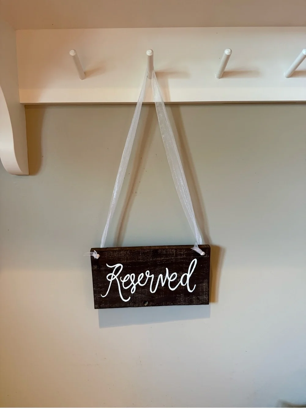 Set of 6 ‘Reserved’ Wooden Hanging Signs